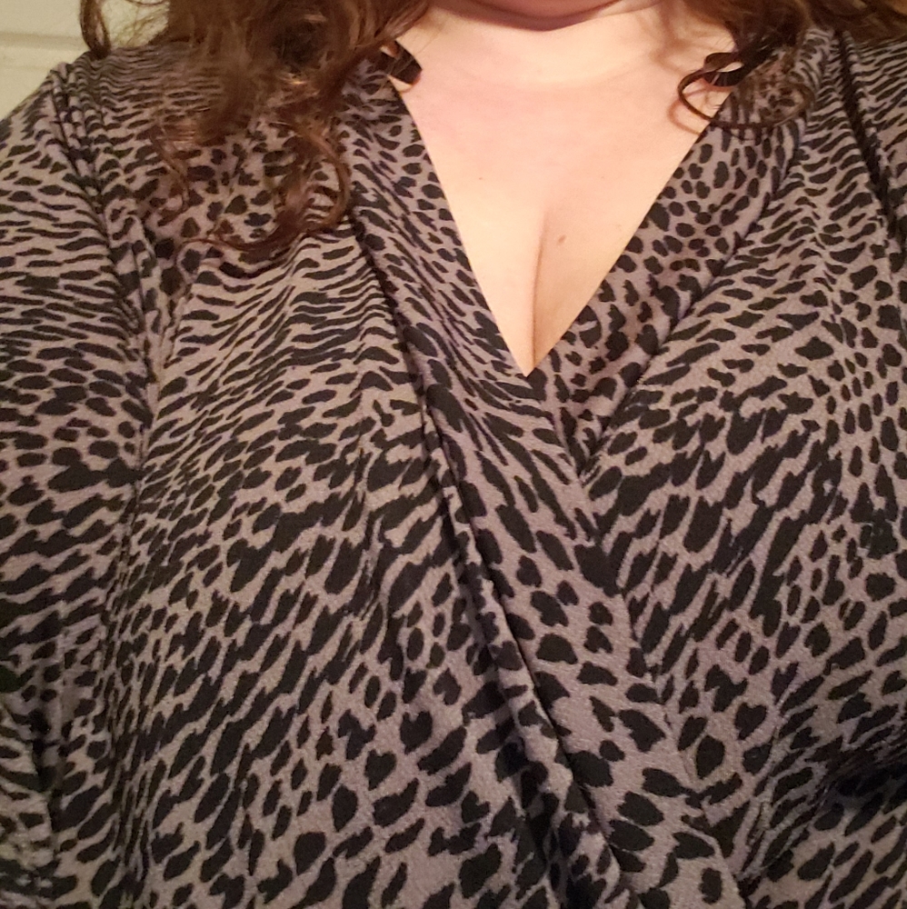 💋 animal print blouse